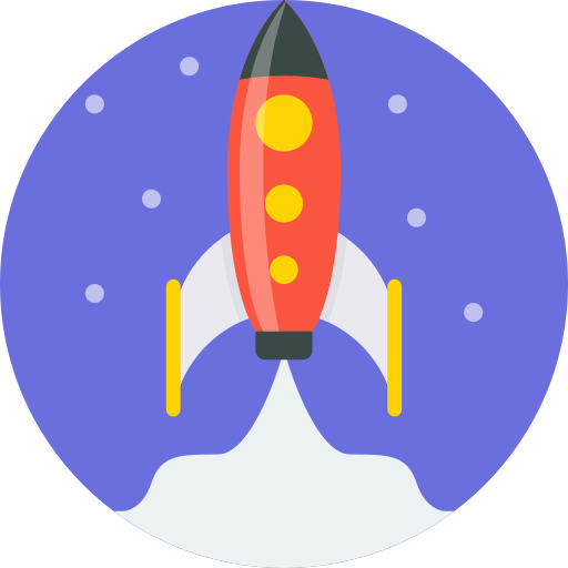 Blast off, launch, rocket, ship, space, spaceship, mintie icon